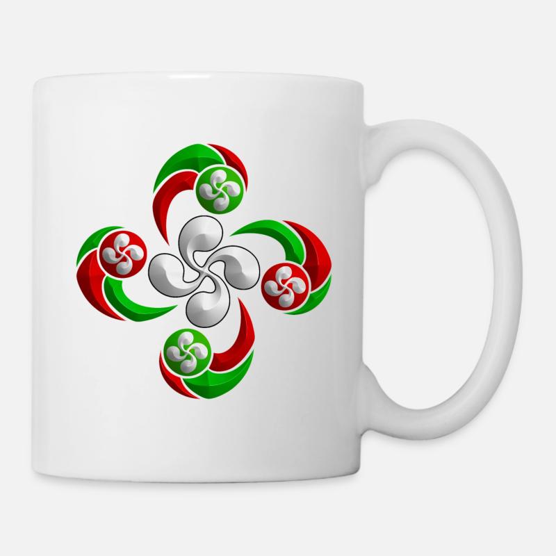 Lauburu, croix du pays Basque - Mug blanc - blanc