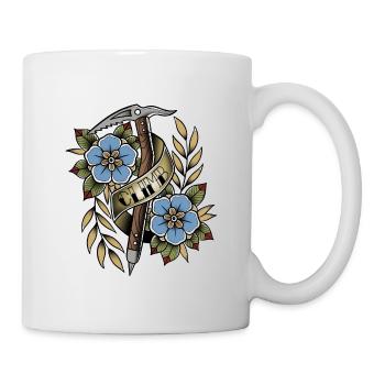Escalade old school - Mug blanc - blanc - Droite
