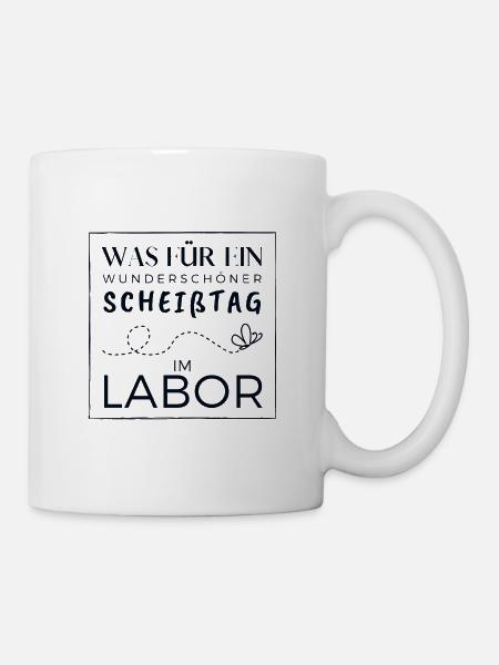 was für ein Scheißtag im Labor BMA MTA - Tasse - Weiß