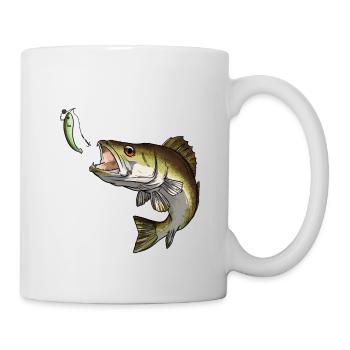 Zander und gummifisch - Tasse - Weiß - Rechts
