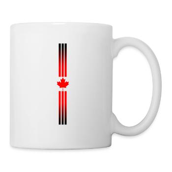 Logo rotes Blatt Kanada - Tasse - Weiß - Rechts