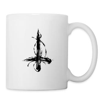 Trash inverted cross - Mug - white - Right