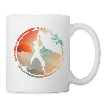 Free Rock Climber Solo Sunrise - Mug - white - Right