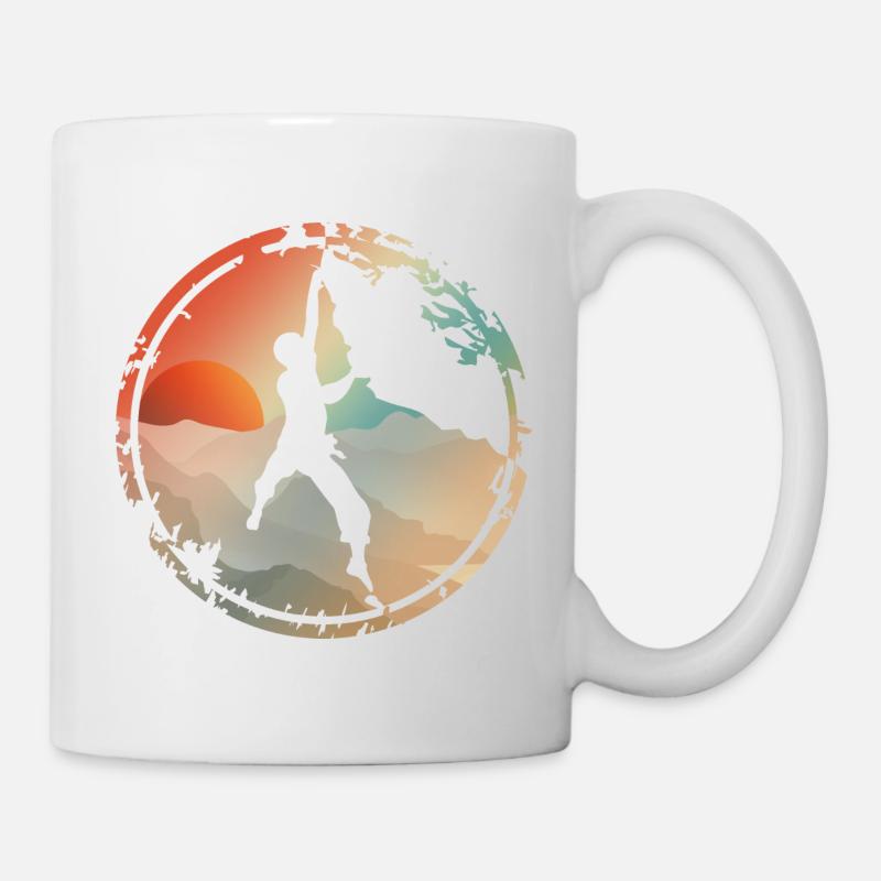 Free Rock Climber Solo Sunrise - Mug blanc - blanc