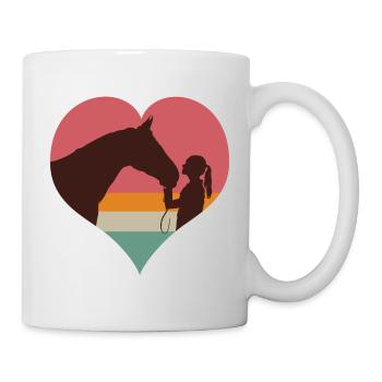 j'aime cheval équitation chevaux femme cavalière - Mug blanc - blanc - Droite