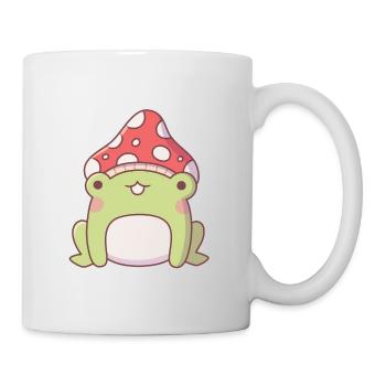 Niedliches Fliegenpilz Frosch Doodle - Tasse - Weiß - Rechts