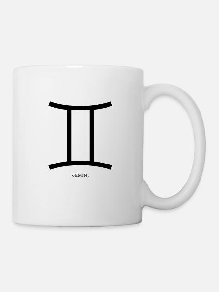 Sternzeichen Zwillinge Latein Gemini - Tasse - Weiß