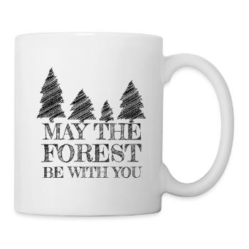 Saying with fir trees (hatching style) - Mug - white - Right