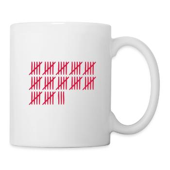 63 Geburtstag Strichliste 63 Jahre alt - Tasse - Weiß - Rechts
