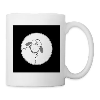 Sheep looks into the hole - Mug - white - Right
