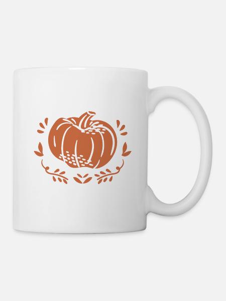 Kürbis - Tasse - Weiß