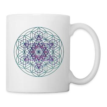 Flower of Life with Metatron Cube 1 - Mug - white - Right