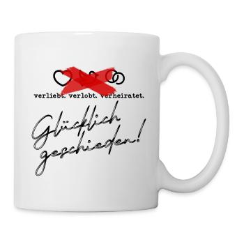 Glücklich geschieden - Tasse - Weiß - Rechts