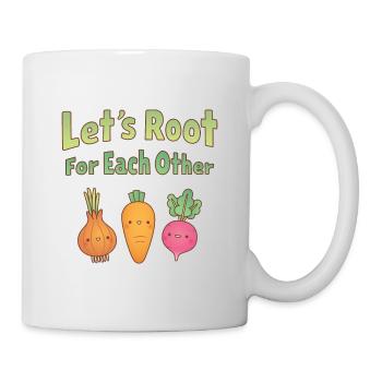 Cute Root Vegetables Lets Root For Each Other - Mug - white - Right