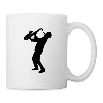 Saxophon Spieler Jazz Musik - Tasse - Weiß - Rechts