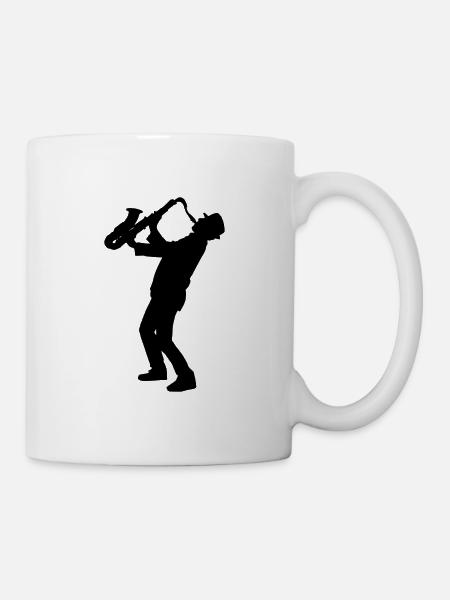 Saxophone Player Jazz Music - Mug blanc - blanc