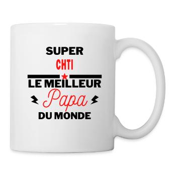CHTI le Meilleur Papa du monde cadeau père - Mug blanc - blanc - Droite