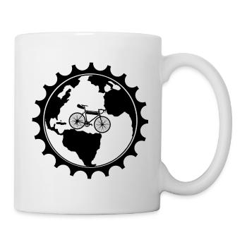 Around the world by bike - Mug - white - Right