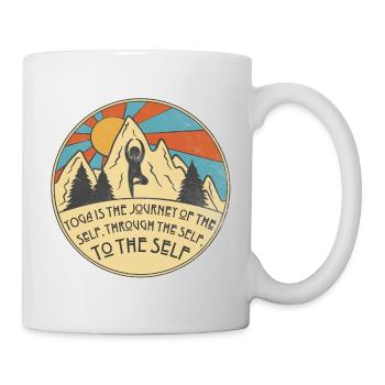 Cooler lustiger Yoga Spruch. Spirituell. - Tasse - Weiß - Rechts