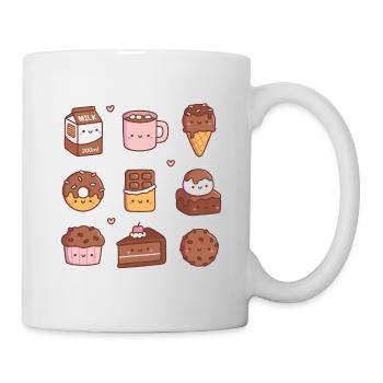 Cute Chocolate Food Doodles - Mug - white - Right