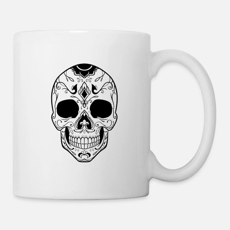 Mexikanischer Schädel - Tasse - Weiß