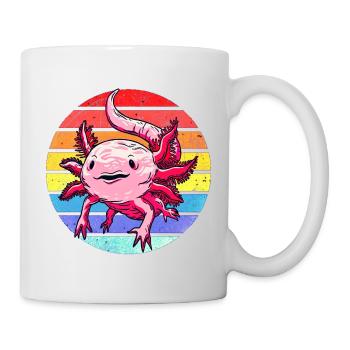 Axolotl. Retro Axolotl. Funny axolotl - Mug - white - Right