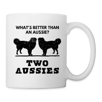 Aussie Australian Shepherd dog lovers - Mug - white - Right