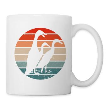 Running breeding Running chattering ducks - Mug - white - Right