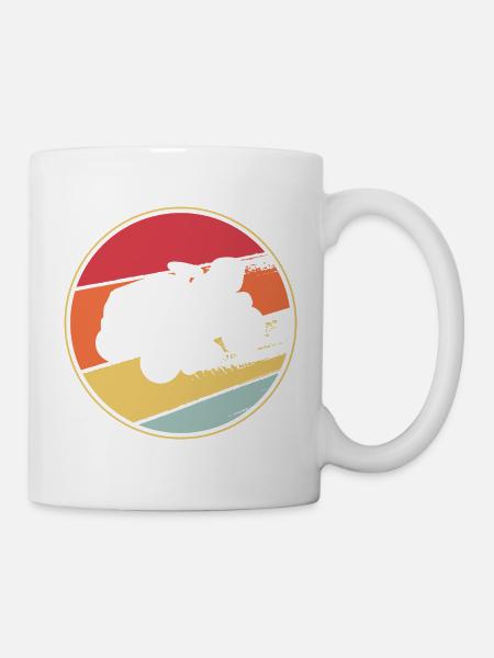 Lawn Mowing Ride-on Mower Lawn Tractor Lawn Mower - Mug - white