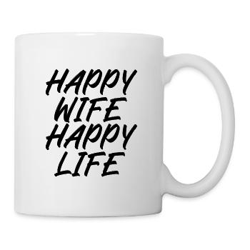 Happy wife happy life - Mug - white - Right