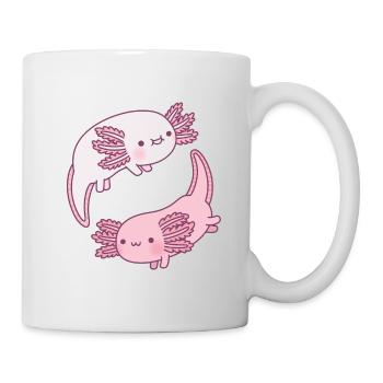 Cute Axolotls Yin Yang - Mug - white - Right
