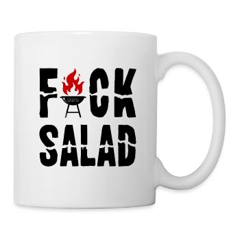 Fuck Salad BBQ Grillen Grillmeister Geschenkidee - Tasse - Weiß - Rechts