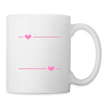 Linie Herz Strich Ornament - Tasse - Weiß - Rechts