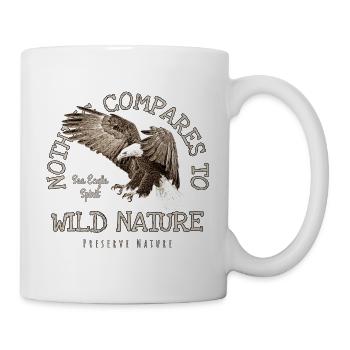 Albanian Eagle - Nothing Compares To Nature, Sepia - Mug - white - Right