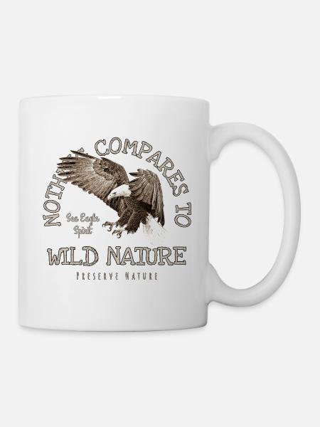 Albanischer Adler - Nichts ist vergleichbar mit der Natur, Sepia - Tasse - Weiß