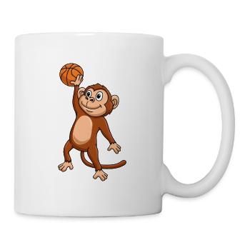 Singe de basket-ball - Mug blanc - blanc - Droite