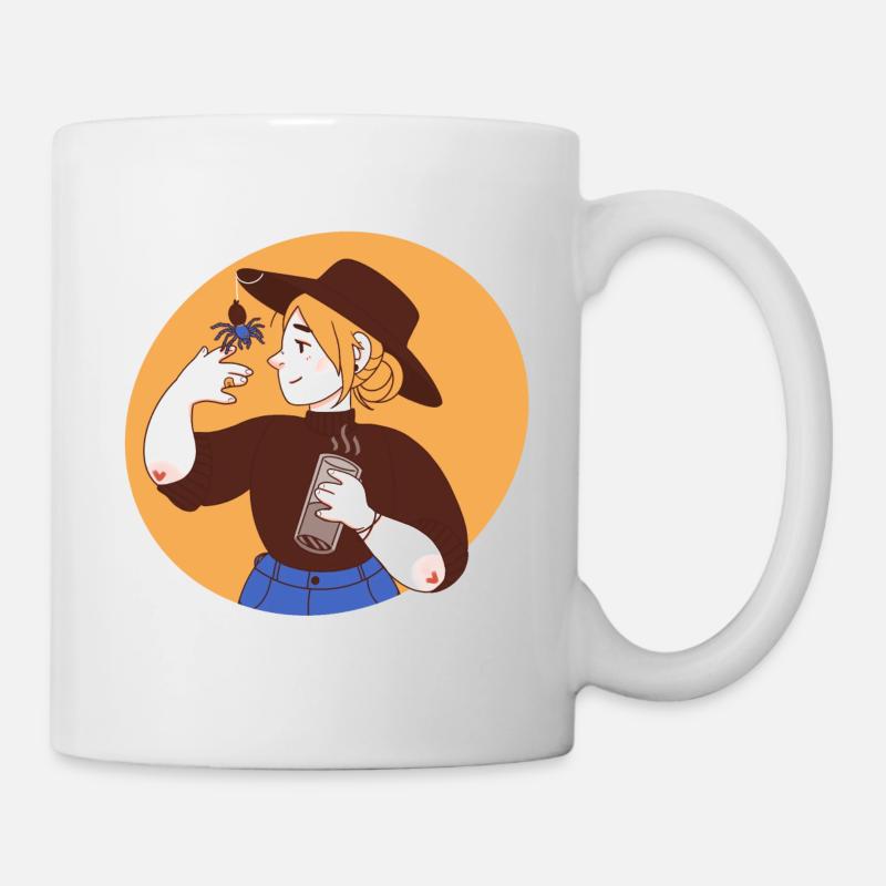 Sorcière moderne avec tarentule bleu cyan venezuela - Mug blanc - blanc