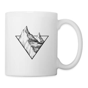 Klettern, Dreieck Berg Logo - Tasse - Weiß - Rechts