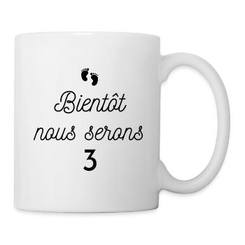 Futur parent bientôt nous serons 3 naissance - Mug blanc - blanc - Droite