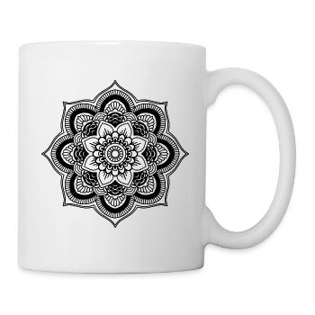 Mandala Lotus - black - Mug - white - Right