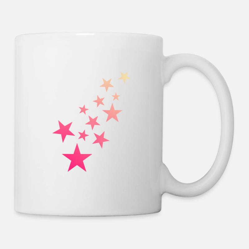 Stern Sternchen Muster Sternenhimmel - Tasse - Weiß