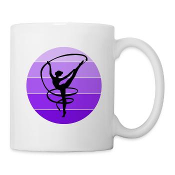 Gymnastique rythmique Ruban Gymnaste Fille Vintage - Mug blanc - blanc - Droite