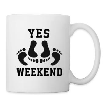 Füße Erotischer Frecher Spruch Geschenkidee - Tasse - Weiß - Rechts