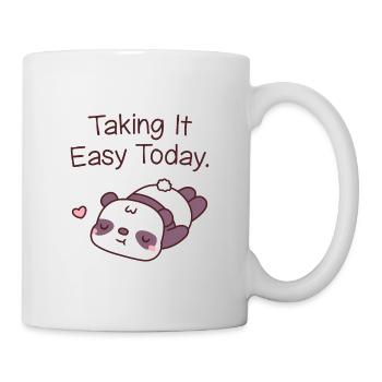 Cute Panda Doing Nothing Taking It Easy Today - Mug - white - Right