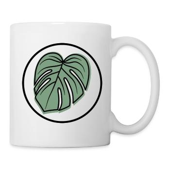 Monstera Patch - Tasse - Weiß - Rechts