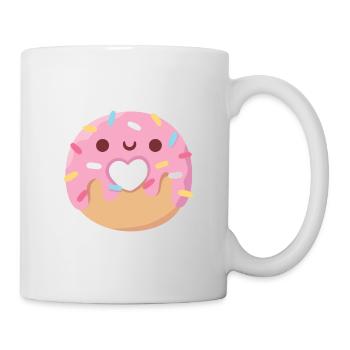 Cute Heartless Donut with Pink Frosting - Mug - white - Right