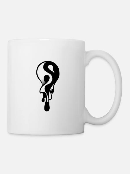 Yin et Yang dégoulinant - Mug blanc - blanc