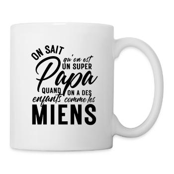 On sait qu'on est un super papa... - Cadeau père - Mug blanc - blanc - Droite