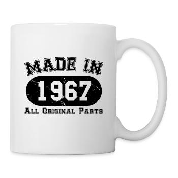 Fabriqué en 1967 Toutes les pièces d'origine 50e anniversaire - Mug blanc - blanc - Droite