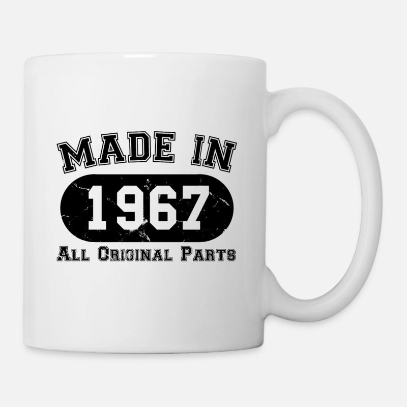 Fabriqué en 1967 Toutes les pièces d'origine 50e anniversaire - Mug blanc - blanc